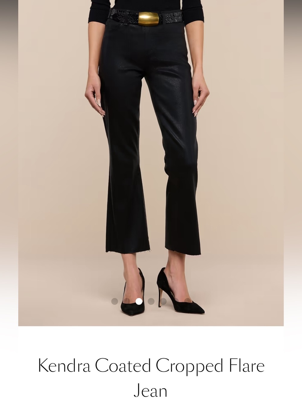 L'AGENCE Kendra Coated High Rise Crop Flare Jeans, Size 29